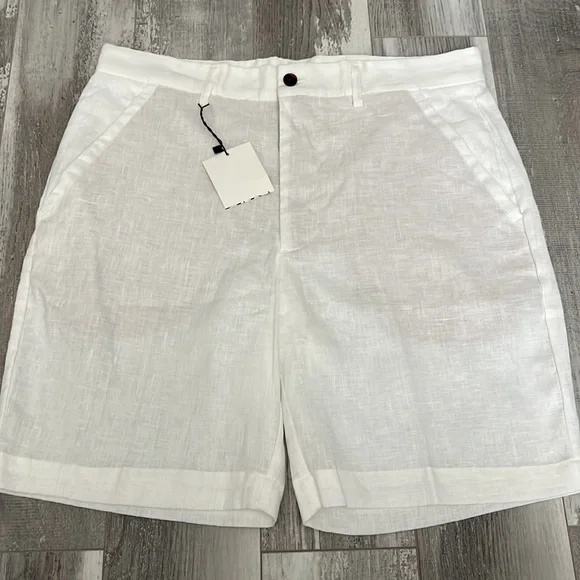 Zara Mens 100% Linen Shorts - Picture 9 of 12